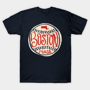 Boston Mass Hand Drawn Script T-Shirt